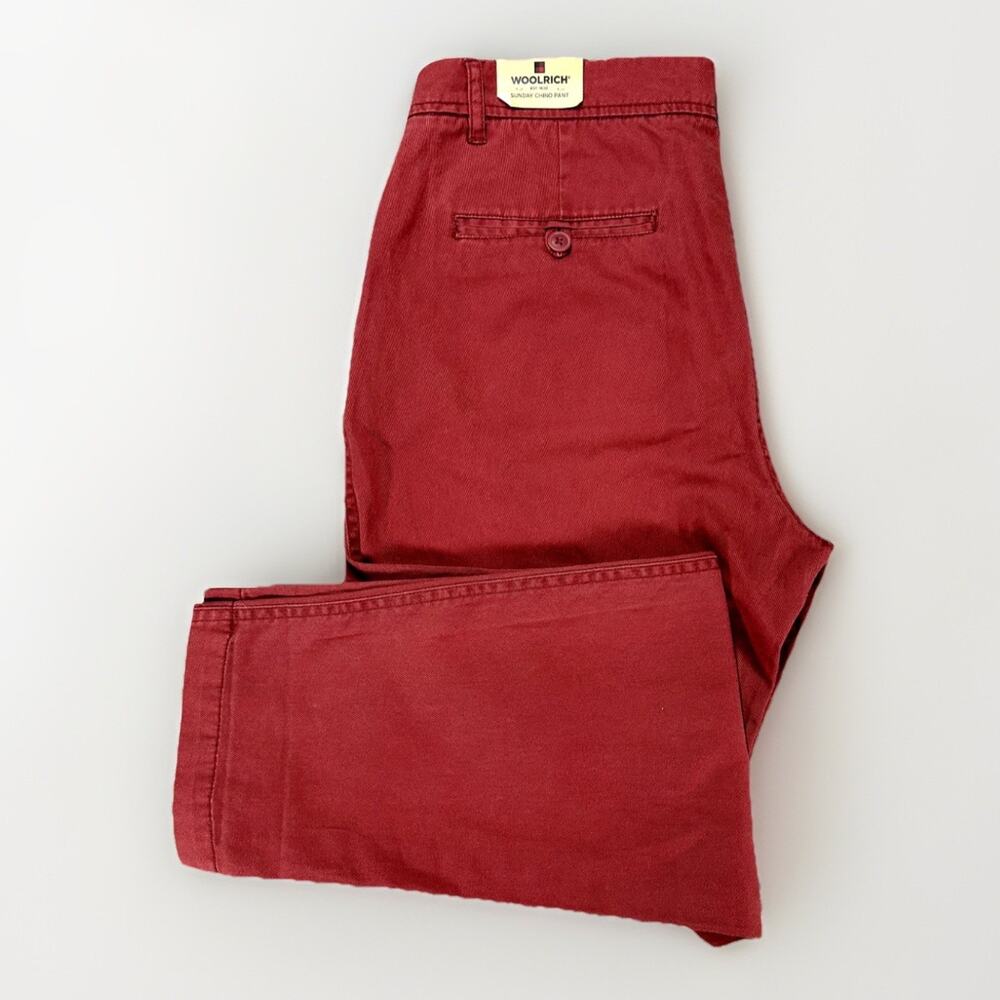 Woolrich Pants Womens 10 Sunday Chino Cuff Capri MaroonRelaxed Fit $79 MSRP